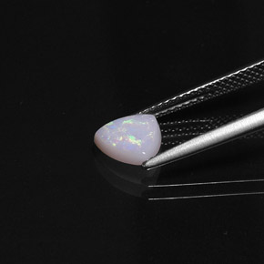 0.66캐럿 천연 멀티컬러 오팔, 투명한, 7.1×7 mm, 투명/반투명