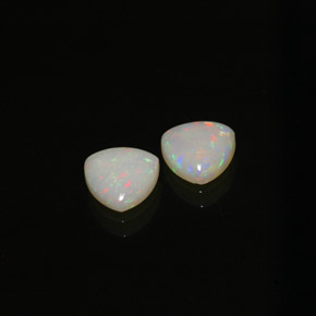 캐럿 천연 멀티컬러 오팔 보석, 투명한, 7×7 mm, 투명/반투명