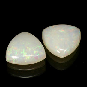 캐럿 천연 멀티컬러 오팔 보석, 투명한, 7×7 mm, 투명/반투명
