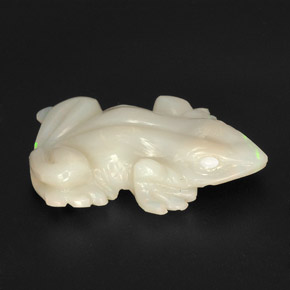 24.78캐럿 천연 멀티컬러 오팔, 멋진 모양, 31.5×24.5 mm, 불투명체