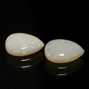 캐럿 천연 멀티컬러 오팔 보석, 투명한, 8.1×6 mm, 투명/반투명