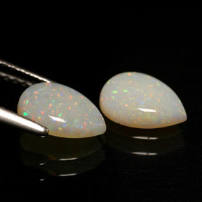 캐럿 천연 멀티컬러 오팔 보석, 투명한, 8.1×6 mm, 투명/반투명