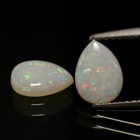 캐럿 천연 멀티컬러 오팔 보석, 투명한, 8.2×6 mm, 투명/반투명
