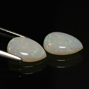 캐럿 천연 멀티컬러 오팔 보석, 투명한, 8.2×6 mm, 투명/반투명
