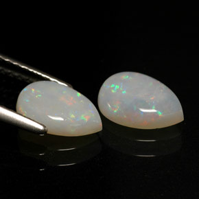 캐럿 천연 멀티컬러 오팔 보석, 투명한, 8.1×6 mm, 투명/반투명