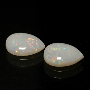 캐럿 천연 멀티컬러 오팔 보석, 투명한, 8.1×6 mm, 투명/반투명
