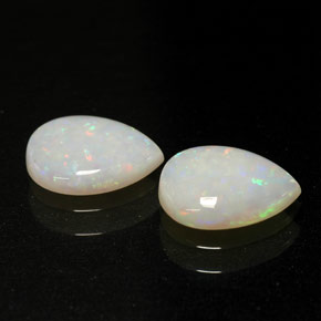 캐럿 천연 멀티컬러 오팔 보석, 투명한, 8.2×6 mm, 투명/반투명