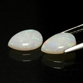 캐럿 천연 멀티컬러 오팔 보석, 투명한, 8.2×6 mm, 투명/반투명