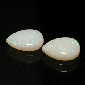캐럿 천연 멀티컬러 오팔 보석, 투명한, 8.2×6.1 mm, 투명/반투명