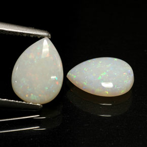 캐럿 천연 멀티컬러 오팔 보석, 투명한, 8.2×6.1 mm, 투명/반투명