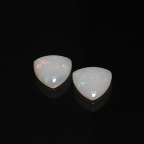 캐럿 천연 멀티컬러 오팔 보석, 투명한, 7×6.8 mm, 투명/반투명