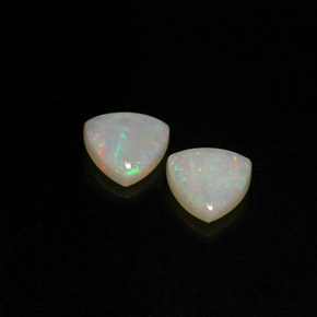 캐럿 천연 멀티컬러 오팔 보석, 투명한, 7.1×7 mm, 투명/반투명