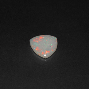 0.45캐럿 천연 멀티컬러 오팔, 투명한, 7.1×7 mm, 투명/반투명