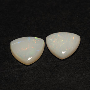 캐럿 천연 멀티컬러 오팔 보석, 투명한, 7.1×7 mm, 투명/반투명