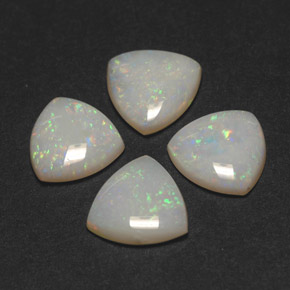 캐럿 천연 멀티컬러 오팔 보석, 투명한, 6.9×6.8 mm, 투명/반투명