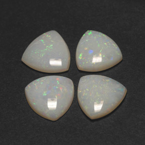 캐럿 천연 멀티컬러 오팔 보석, 투명한, 6.9×6.8 mm, 투명/반투명