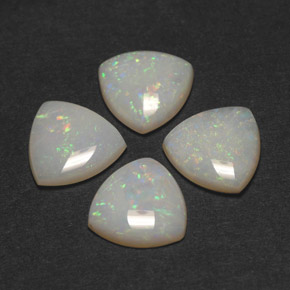 캐럿 천연 멀티컬러 오팔 보석, 투명한, 6.9×6.8 mm, 투명/반투명