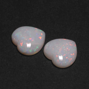 캐럿 천연 멀티컬러 오팔 보석, 하트 모양, 7.1×7 mm, 불투명체