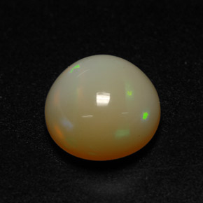 1.48캐럿 천연 멀티컬러 오팔, 라운드 컷, 7.88 mm, 투명한