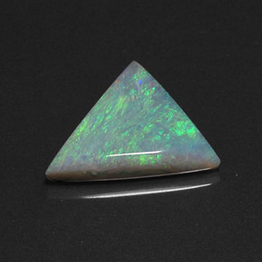 3.97캐럿 천연 멀티컬러 오팔, 트릴리언, 15.1×14.8 mm, 투명한