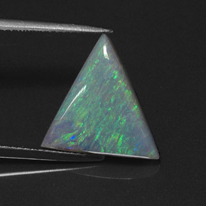 3.97캐럿 천연 멀티컬러 오팔, 트릴리언, 15.1×14.8 mm, 투명한