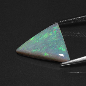 3.97캐럿 천연 멀티컬러 오팔, 트릴리언, 15.1×14.8 mm, 투명한