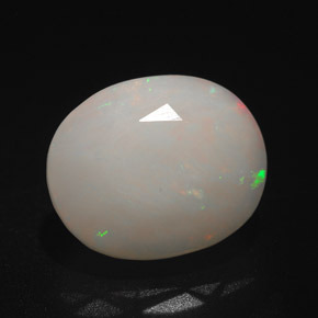 3.14캐럿 천연 멀티컬러 오팔, 타원형 컷, 11.3×9.4 mm, 투명한
