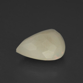 2.85캐럿 천연 멀티컬러 오팔, 배 모양, 12.4×9.8 mm, 투명한