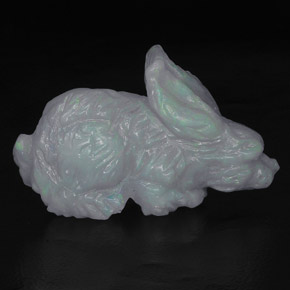 33.35캐럿 천연 멀티컬러 오팔, 멋진 모양, 36.3×21.8 mm, 투명한