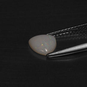 0.60캐럿 천연 멀티컬러 오팔, 트릴리언, 7×6.8 mm, 투명한