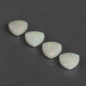 캐럿 천연 멀티컬러 오팔 보석, 트릴리언, 7.1×7 mm, 투명한