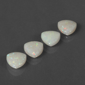 캐럿 천연 멀티컬러 오팔 보석, 트릴리언, 7.1×7 mm, 투명한