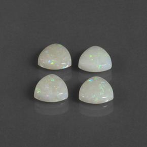 캐럿 천연 멀티컬러 오팔 보석, 트릴리언, 7.1×7 mm, 투명한