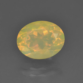 1.85캐럿 천연 멀티컬러 오팔, 타원형 컷, 10×8 mm, 투명한