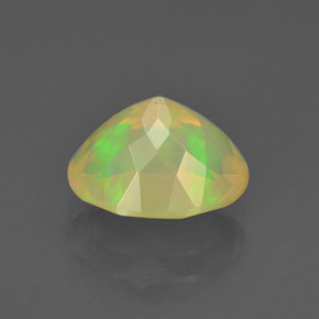 1.85캐럿 천연 멀티컬러 오팔, 타원형 컷, 10×8 mm, 투명한
