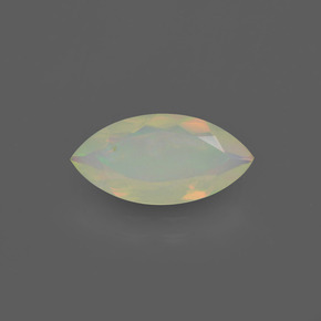 1.60캐럿 천연 멀티컬러 오팔, 마퀴즈, 14.1×7.1 mm, 투명한