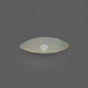 1.60캐럿 천연 멀티컬러 오팔, 마퀴즈, 14.1×7.1 mm, 투명한