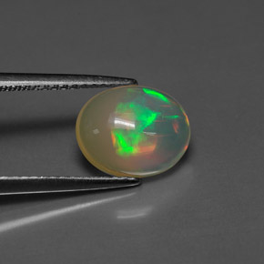 1.68캐럿 천연 멀티컬러 오팔, 투명한, 10.3×8.5 mm, 투명/반투명