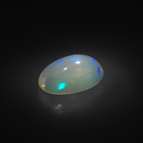 2.00캐럿 천연 멀티컬러 오팔, 타원형 컷, 11.6×7.6 mm, 투명한