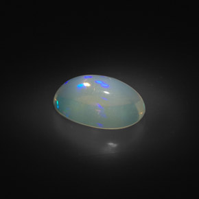 2.00캐럿 천연 멀티컬러 오팔, 타원형 컷, 11.6×7.6 mm, 투명한