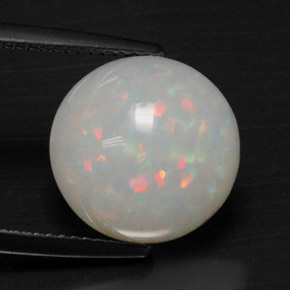 4.42캐럿 천연 멀티컬러 오팔, 라운드 컷, 불투명체