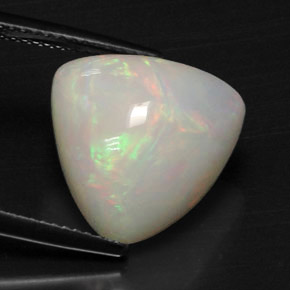 7.29캐럿 천연 멀티컬러 오팔, 트릴리언, 14.5×14.4 mm, 불투명체