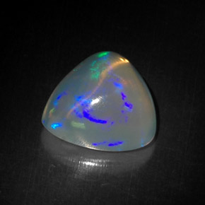 4.71캐럿 천연 멀티컬러 오팔, 트릴리언, 12.9×12.5 mm, 투명한