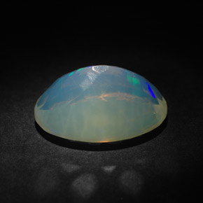 3.63캐럿 천연 멀티컬러 오팔, 타원형 컷, 14.2×10.8 mm, 투명한
