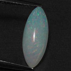 1.56캐럿 천연 멀티컬러 오팔, 투명한, 14.7×6 mm, 투명/반투명