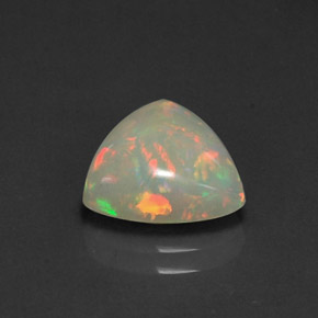 2.02캐럿 천연 멀티컬러 오팔, 투명한, 10.7×10 mm, 투명/반투명