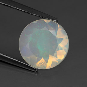 1.84캐럿 천연 멀티컬러 오팔, 투명한, 10.46 mm, 투명/반투명