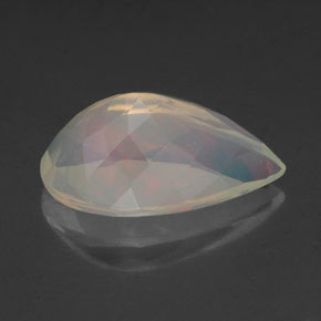 2.21캐럿 천연 멀티컬러 오팔, 배 모양, 13.2×8.2 mm, 투명한