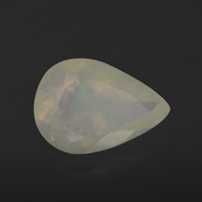 1.85캐럿 천연 멀티컬러 오팔, 배 모양, 11.9×8.3 mm, 투명한