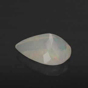 1.85캐럿 천연 멀티컬러 오팔, 배 모양, 11.9×8.3 mm, 투명한